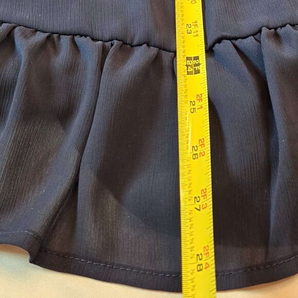 DOKOTOO Women's Lantern Sleeve Square Neck Tie Backless Sexy Dress Sz: M Blue - Picture 14 of 15